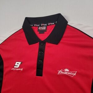 Chase Authentics Men XL‎ Kasey Kahne #9 Budweiser NASCAR Polo Shirt
